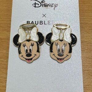 New Disney X Baublebar Minnie Mouse Earrings - Black and White